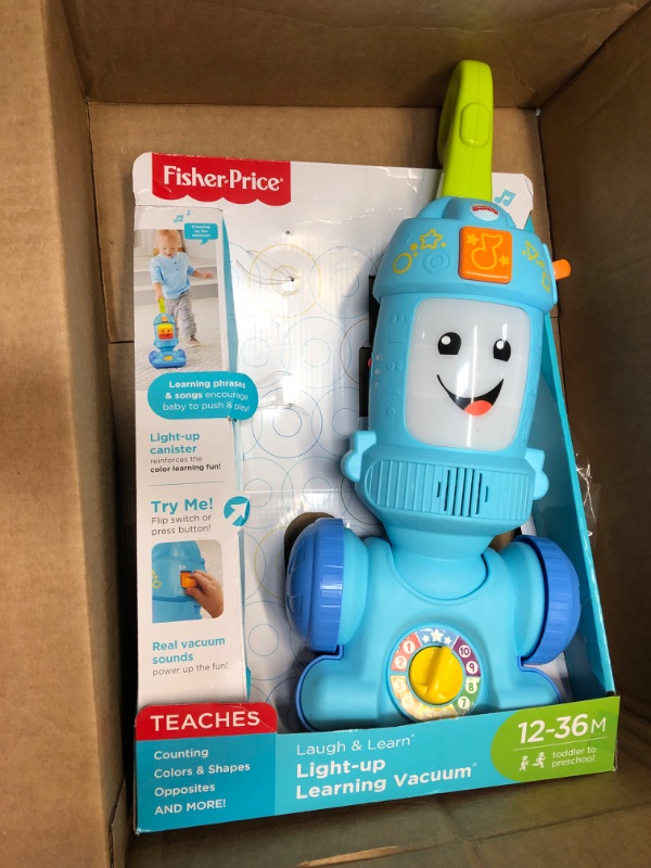 Photo 2 of Fisher-Price - Laugh & Learn Light-up Learning Vacuum - Blue
