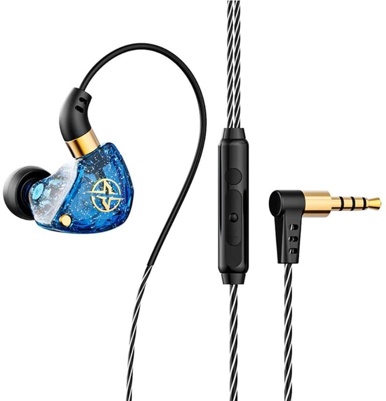 Photo 1 of Eachbid Wired Earphones in-Ear Gaming Headphones with Mic, One Key Answering 3.5mm Earbuds Stereo Headset for Phones PC Computer Blue
