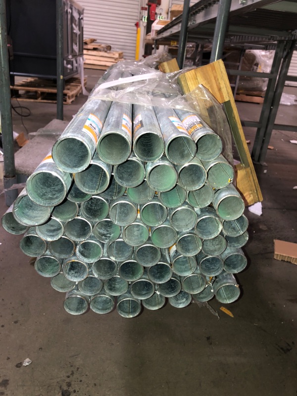 Photo 2 of 60pck- Everbilt 1-5/8 in. x 7 ft. 16-Gauge Galvanized Steel Line Post