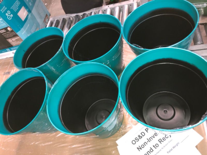 Photo 1 of 6pck- Southern Patio Rosemary 12.1 in. x 10.9 in. Emerald Coast High-Density Resin Planter Fits 12in. Drop N’Bloom
