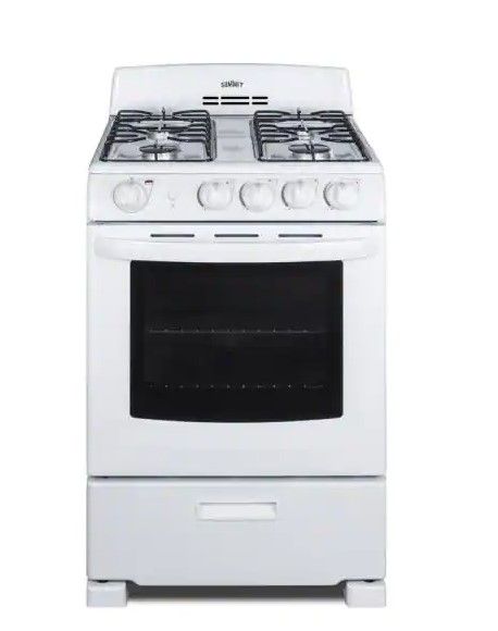 Photo 1 of Summit Appliance 24 in. 2.9 cu. ft. Gas Range in White