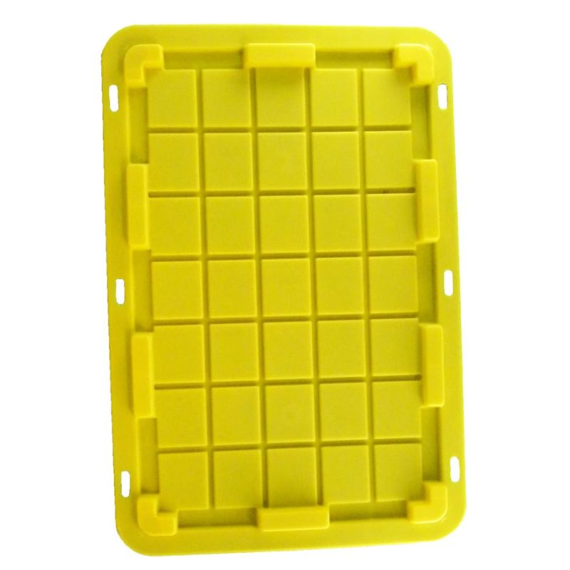 Photo 1 of ****LIDS ONLY***Pallet of 67 pcs -Plastics LC Commander 20.75-in x 30.625-in Yellow Standard Snap Plastic Lid
***SOLO TAPAS***