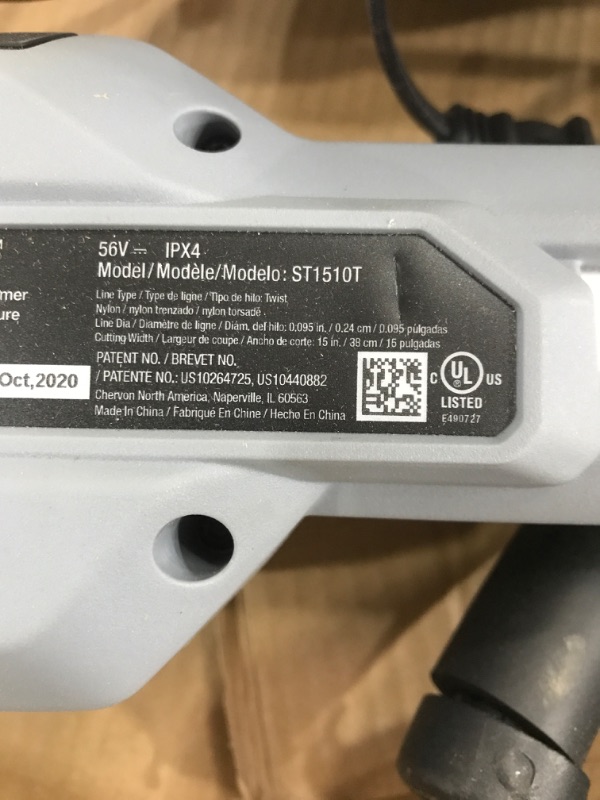 Photo 7 of ***PARTS ONLY*** EGO Power+ ST1521S 15-Inch String Trimmer with POWERLOAD and Carbon Fiber Split Shaft 2.5Ah Battery Included
