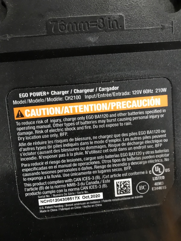 Photo 5 of ***PARTS ONLY*** EGO Power+ ST1521S 15-Inch String Trimmer with POWERLOAD and Carbon Fiber Split Shaft 2.5Ah Battery and Charger Included
