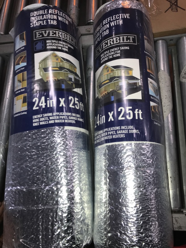 Photo 2 of 2pck- Everbilt 24 in. x 25 ft. Double Reflective Insulation Staple Tab
