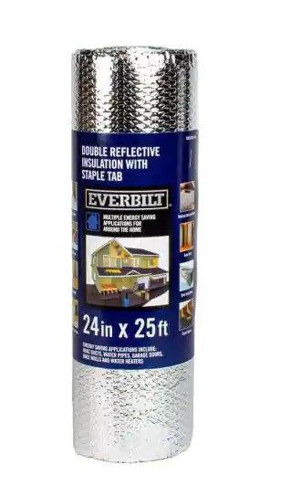 Photo 1 of 2pck- Everbilt 24 in. x 25 ft. Double Reflective Insulation Staple Tab
