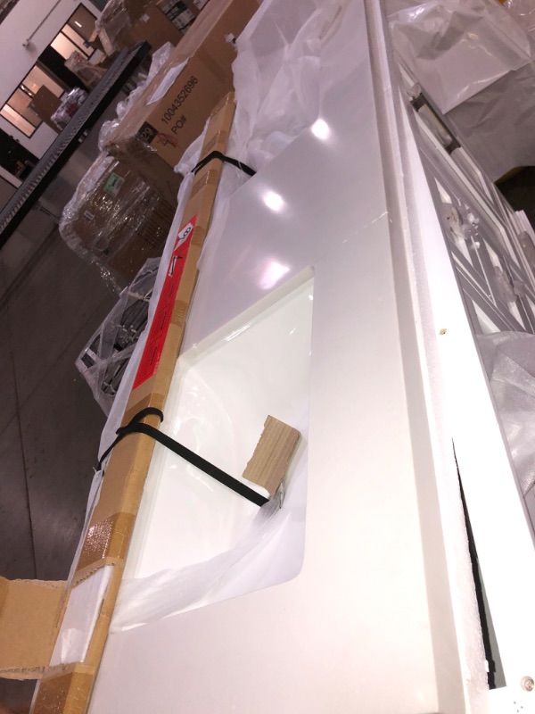 Photo 9 of ***DAMAGED DUE TO SHIPPING***
Home Decorators Collection Densbury 60 in. W x 22 in. D Bath Vanity in White with Cultured Stone Vanity Top in White with White Basins-FAUCETS ARE NOT INCLUDED 