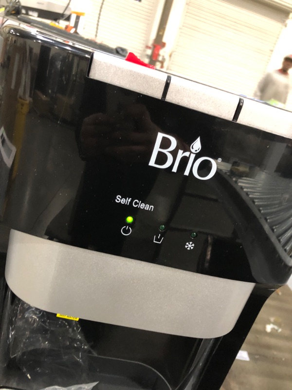 Photo 5 of BRIO Hot Cold and Room Temp Filtered Water Dispenser Cooler POU, Tri-Temp, Black and Brush Stainless Steel, Essential Series
