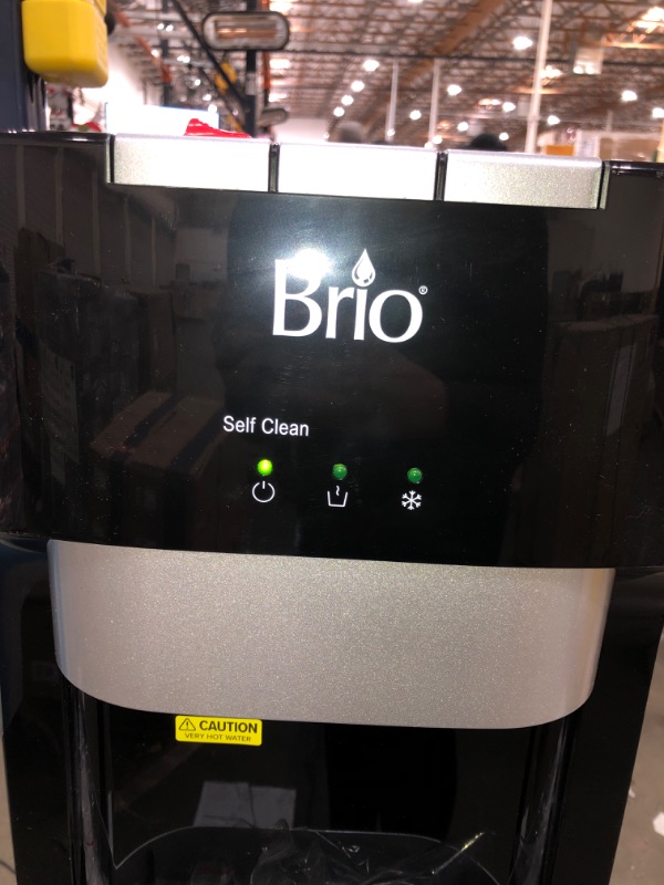 Photo 8 of BRIO Hot Cold and Room Temp Filtered Water Dispenser Cooler POU, Tri-Temp, Black and Brush Stainless Steel, Essential Series
