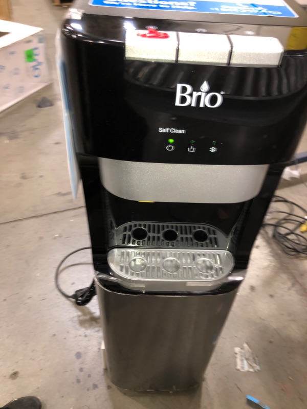 Photo 4 of BRIO Hot Cold and Room Temp Filtered Water Dispenser Cooler POU, Tri-Temp, Black and Brush Stainless Steel, Essential Series
