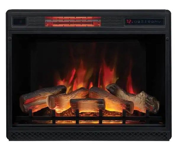 Photo 1 of Classic Flame 28 in. Ventless Infrared Electric Fireplace Insert with Safer Plug