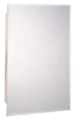 Photo 1 of 16 in. W x 25-7/8 in. H x 4-1/2 in. D Recessed or Surface Mount Frameless Beveled Bathroom Medicine Cabinet
