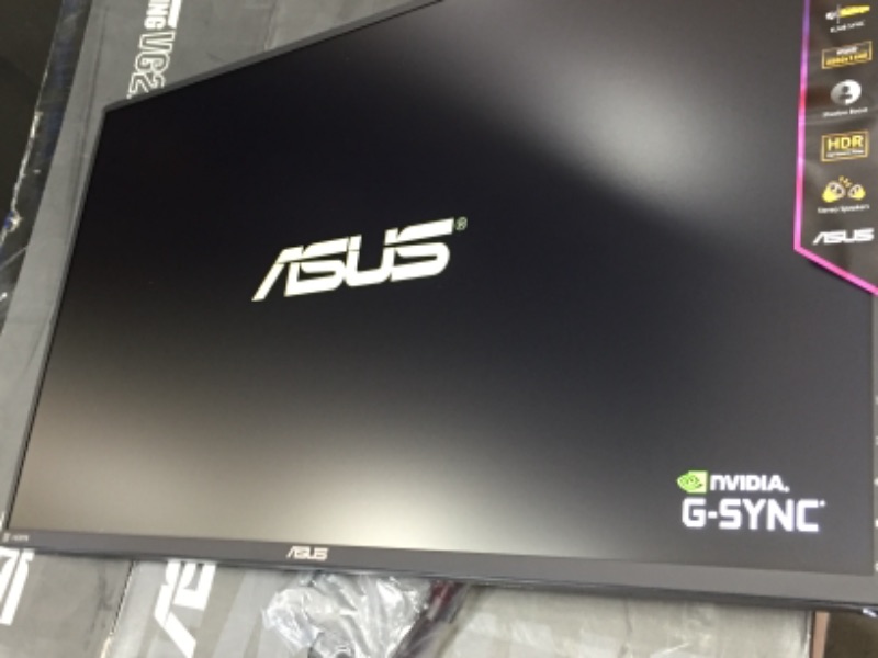 Photo 3 of ASUS TUF Gaming 27" 2K HDR Gaming Monitor (VG27BQ) - QHD (2560 x 1440), 165Hz (Supports 144Hz), 0.4ms, Extreme Low Motion Blur, Speaker, G-SYNC Compatible, VESA Mountable, DisplayPort, HDMI
