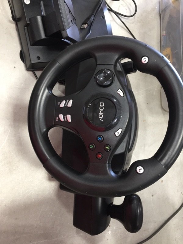 Photo 2 of DOYO Gaming Racing Wheel, Steering Wheel for PC, 270 Degree Driving Force Sim Game Steering Wheel with Responsive Gear and Pedals for PC/PS3/PS4/XBOX...
