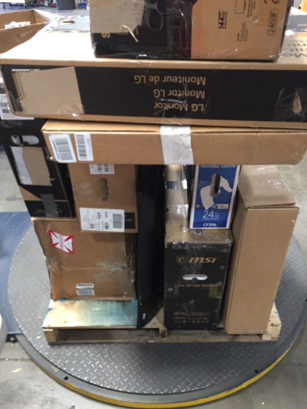 Photo 1 of MIXED PALLET OF DAMAGED MONITORS AND SCREENS***MIXED SIZES***NO REFUNDS**