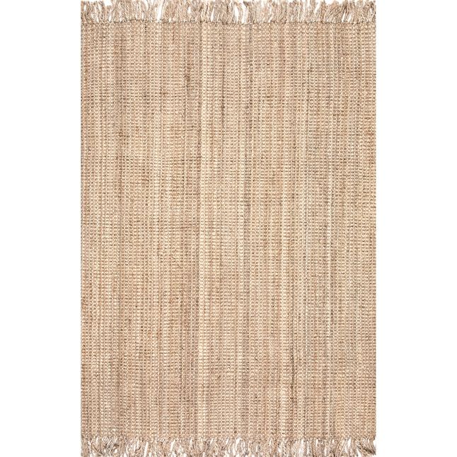 Photo 1 of **MINOR DAMAGE** nuLOOM Natura 6 x 9 Jute Tan Indoor Solid Area Rug
