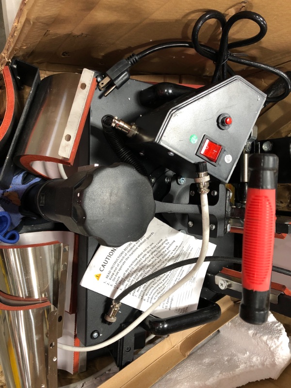 Photo 1 of **MISSING PARTS**LIGHT DAMAGE** 8 in 1 Heat Press Machine 15"x15" Combo Digital Multifunctional Sublimation Heat Transfer Machine Dual LED Display 360 Degree Rotation Swing Away for Printing T Shirts Hat Mug Cap Plate
