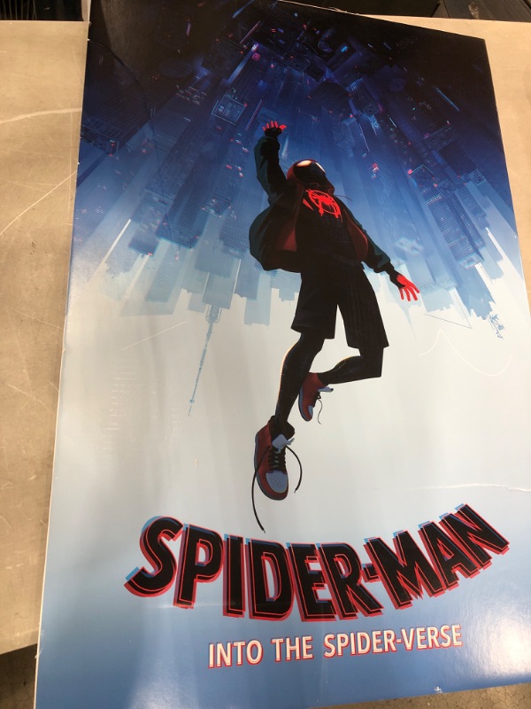 Photo 2 of **Minor damage*Trends International Marvel Man-Into The Spider-Verse-Falling Wall Poster, 22.375" x 34", Premium Unframed Version
