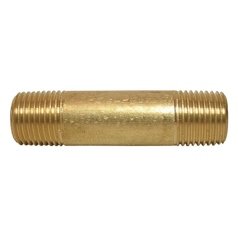 Photo 1 of ***SET OF 2** Everbilt 1/4 in. X 4 in. MIP Brass Nipple Fitting
