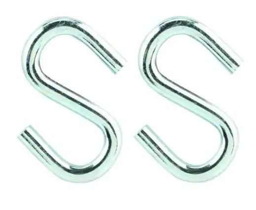 Photo 1 of ***SET OF 5** Everbilt
1/4 in. x 2 in. Zinc-Plated Rope S-Hook (2-Pack)