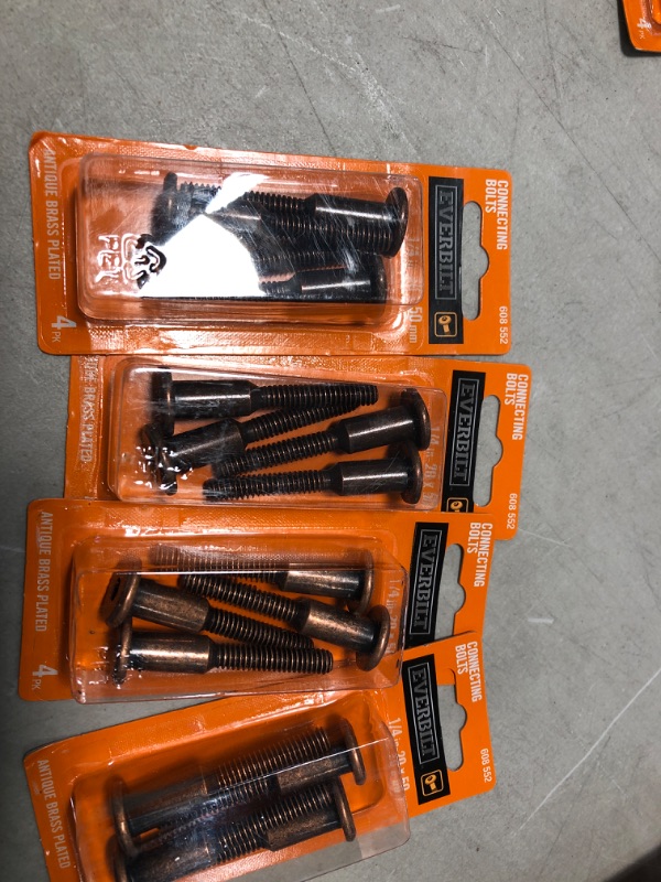 Photo 1 of **SET OF 5** Everbilt
1/4 in. x 50mm Connecting Bolt Brass