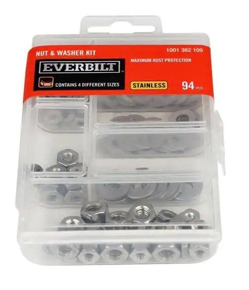 Photo 1 of **SET OF 3** Everbilt
94-Piece Stainless Steel Nut and Washer Kit