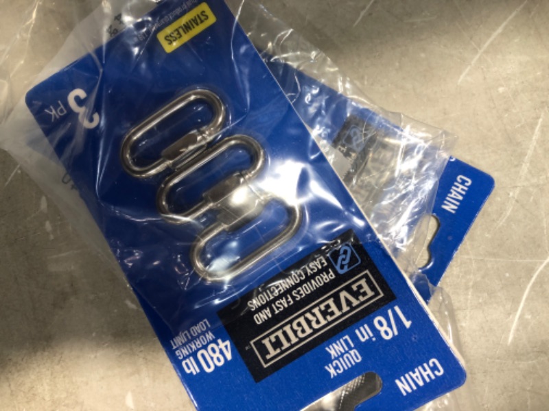 Photo 2 of ***SET OF 3** Everbilt
1/8 in. Stainless Steel Quick Link (3-Pack)