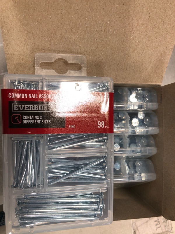 Photo 2 of ***SET OF 5**Everbilt
Zinc-Plated Common Nail Assortment (98-Piece)