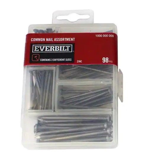 Photo 1 of ***SET OF 5**Everbilt
Zinc-Plated Common Nail Assortment (98-Piece)