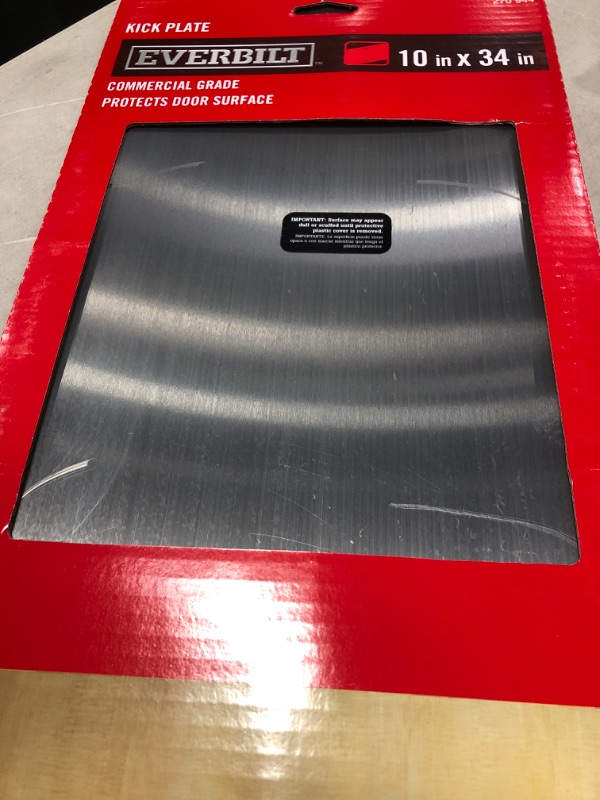 Photo 2 of **MINOR DAMAGE* Everbilt 10 in. X 34 in. Stainless Steel Kick Plate
