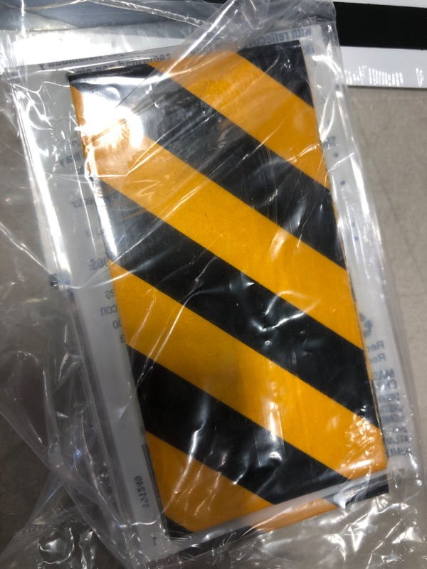 Photo 2 of ***SET OF 4** Everbilt 2 in. X 24 in. Black/Yellow Reflective Tape, Black and Yellow
