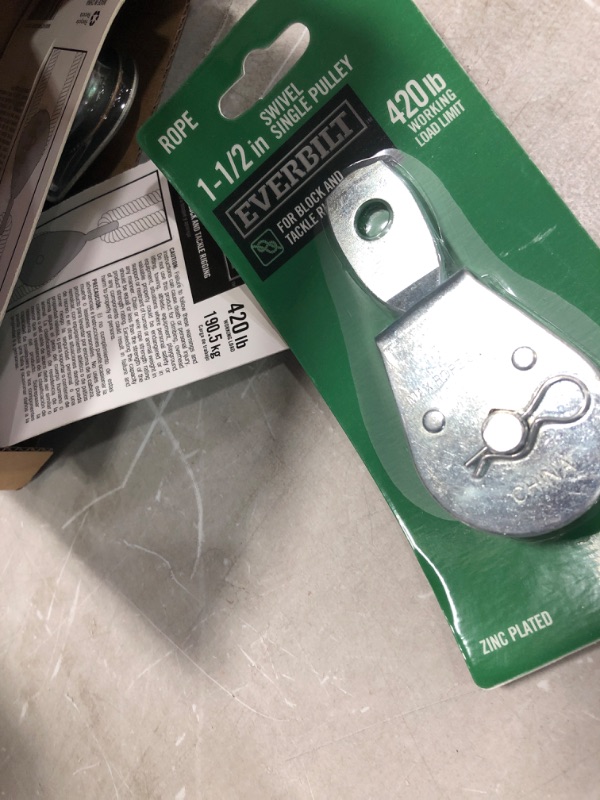 Photo 1 of ***SET OF 3** Everbilt 1-1/2 in. Zinc-Plated Swivel Single Pulley
