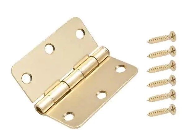 Photo 1 of *** PACK OF 10** Everbilt
3 in. Satin Brass 1/4 in. Radius Door Hinge