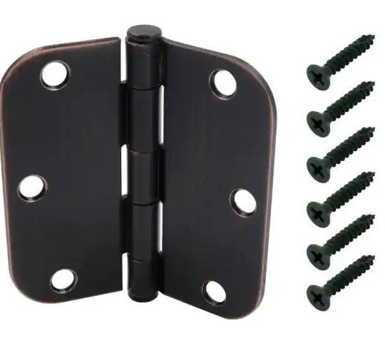 Photo 1 of ***PACK OF 20** Everbilt
3-1/2 in. x 5/8 in. Radius Oil-Rubbed Bronze Squeak-Free Door Hinge