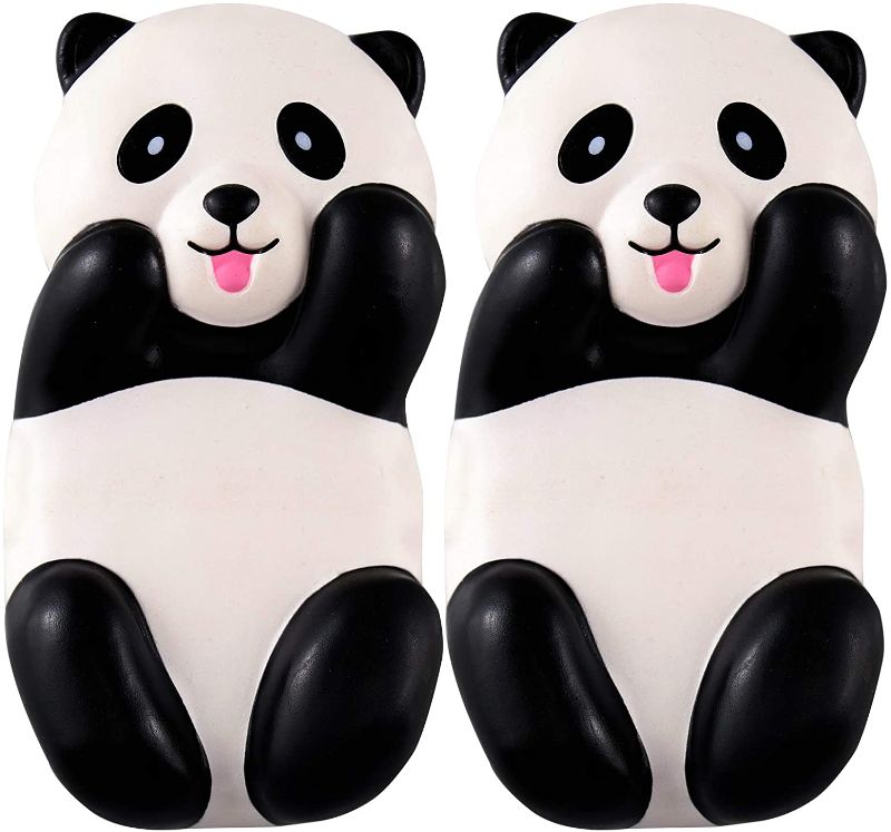 Photo 1 of ***SET OF 2**Slow Rebound Ergonomic Wrist Rest Pad, RELIGES Panda Shape Memory Foam Wrist Support Pillow(2Pack) Wrist Pain Relief Mousepad for Office Home Laptop Computer Mac User (Panda)
