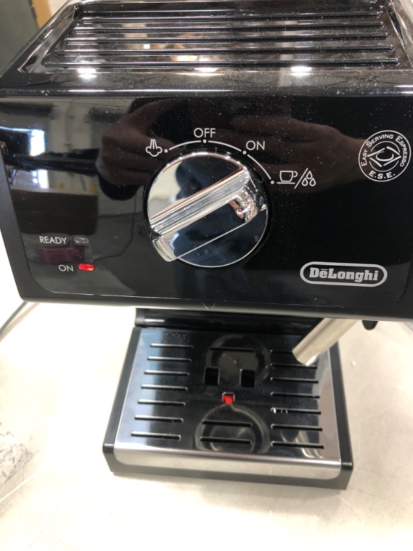 Photo 2 of ***MISSING PARTS** De'Longhi ECP3120 15 Bar Espresso Machine with Advanced Cappuccino System, 9.6 X 7.2 X 11.9 Inches, Black/Stainless Steel
