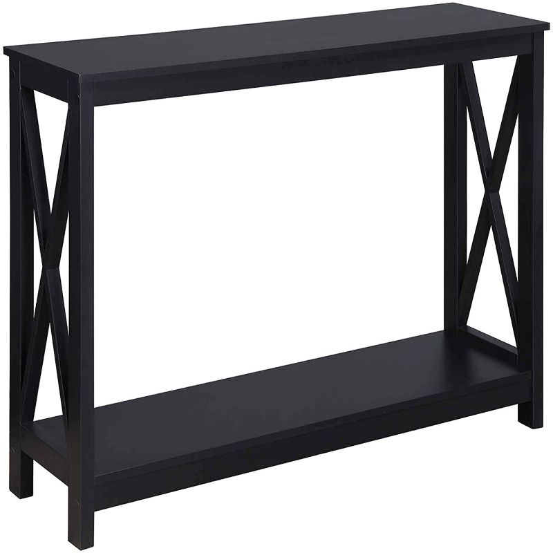 Photo 1 of **MINOR SCRATCHES**MISSING SOME HARDWARE* Convenience Concepts Oxford Console Table, Black
