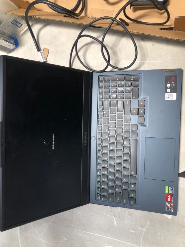 Photo 5 of ***LOCK ON PASSWORD SCREEN* Lenovo Legion 5 Gaming Laptop, 15.6" FHD Display, AMD Ryzen 7 5800H, 16GB RAM, 512GB Storage, NVIDIA GeForce RTX 3050Ti, Windows 10H, Phantom Blue
