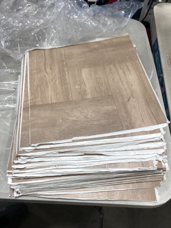 Photo 3 of 1 case 
Armstrong Flooring 12 in. W x 12 in. L Natural Hickory Low Gloss Peel and Stick Floor Vinyl Tile (45 sq. ft./case)