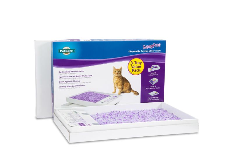 Photo 1 of ***FACTORY PACKAGED *** PetSafe ScoopFree Lavender Scented Non-Clumping Crystal Cat Litter, 3 Count
