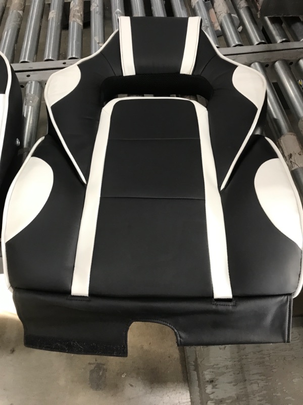 Photo 2 of **DAMAGED**68 White Gaming Racing Ergonomic Computer Chair with Fully Reclining Back - All