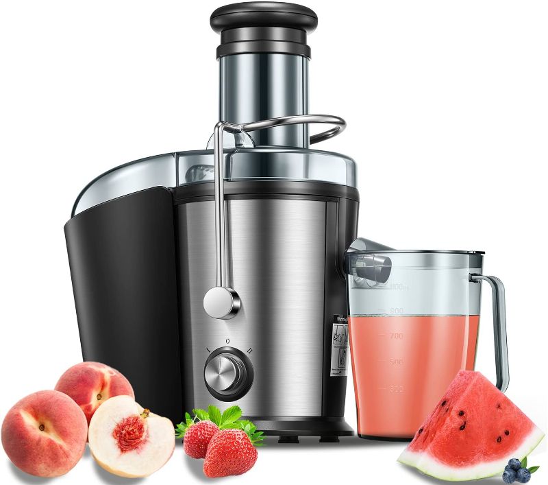 Photo 1 of Juicer Machines, Centrifugal Juicer with 3''Wide Mouth, Easy to Clean, 800W Ultra Power Dual Speed Juice Extractor for Fruits and Ve6getables, Anti-drip & Stainless Steel, Non-slip Feet, BPA Free
