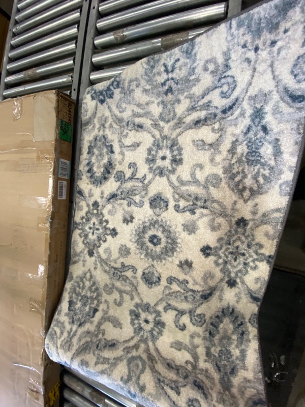 Photo 2 of 22"WX118"L RUNNER RUG, FLORAL DESIGNS, GREY, BLUE AND WHITE. 
**NOT ACTUAL RUG IN PICTURE, USED AS REFRENCE** 