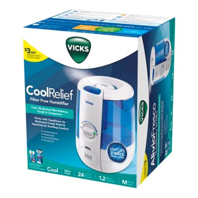 Photo 1 of Vicks CoolRelief Filter Free Humidifer
Size: 1.2 Gallon
