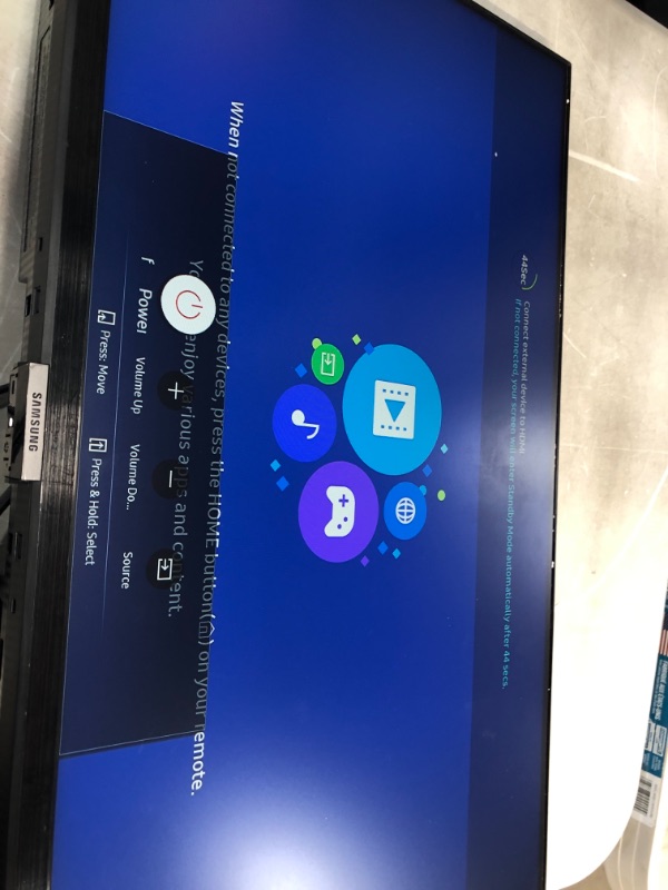 Photo 1 of OPENED
SAMSUNG M5 Series 24-Inch FHD 1080p Smart Monitor & Streaming TV (Tuner-Free), Netflix, HBO, Prime Video, & More, Apple Airplay, Built-in Speakers, Remote Included (LS24AM506NNXZA)
MISSING STAND