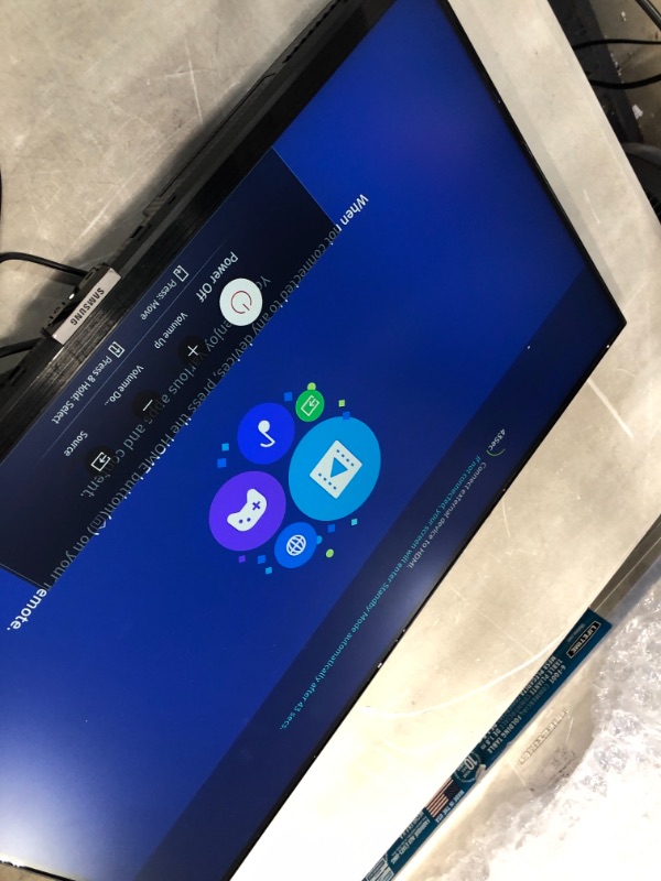 Photo 1 of OPENED
SAMSUNG M5 Series 24-Inch FHD 1080p Smart Monitor & Streaming TV (Tuner-Free), Netflix, HBO, Prime Video, & More, Apple Airplay, Built-in Speakers, Remote Included (LS24AM506NNXZA)
MISSING STAND