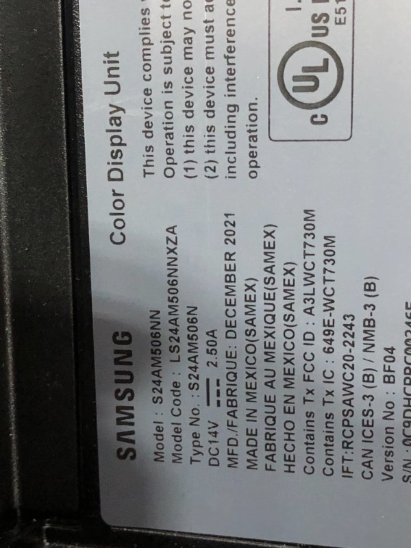 Photo 1 of OPENED
SAMSUNG M5 Series 24-Inch FHD 1080p Smart Monitor & Streaming TV (Tuner-Free), Netflix, HBO, Prime Video, & More, Apple Airplay, Built-in Speakers, Remote Included (LS24AM506NNXZA)
MISSING STAND