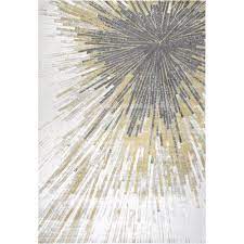 Photo 1 of Amaya Abstract Gold 5 ft. x 8 ft. Indoor Area Rug
