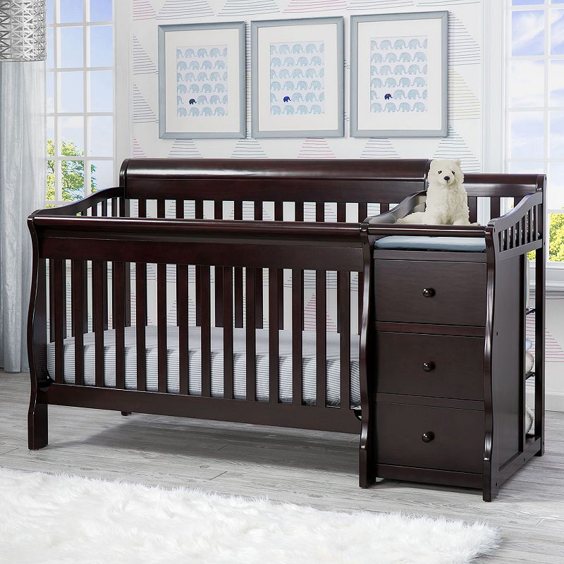 Photo 1 of Delta Children Princeton Junction Convertible Crib N Changer, Dark Brown, INFANT
