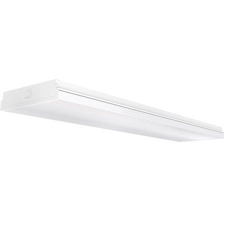 Photo 1 of **MINOR DAMAGE** Sunco Lighting Wraparound 11" Wide LED Shop Light, 4 FT, Linkable, 72W, 8500 LM, 5000K Daylight, Integrated, Prismatic Lens, Direct Wire, Flush Mount
